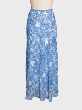 89th & Madison Paisley Print Chiffon Maxi Skirt